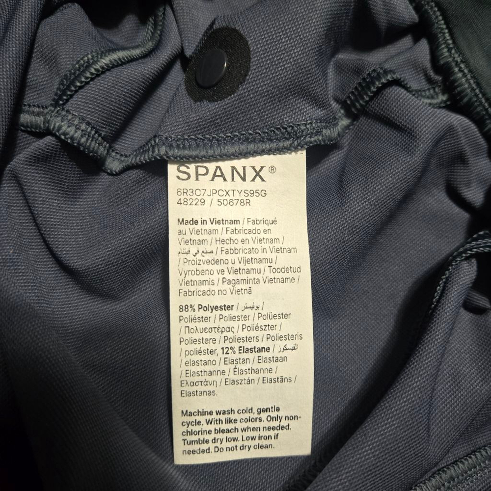 Women's SPANX Dark Storm Blue Casual Fridays Sweat Wicking Joggers L - Picture 10 of 12